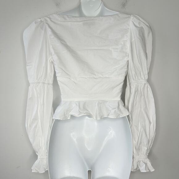 MAJORELLE Top Womens Size XS Puff Sleeve Milkmaid Regency Cottage Angelcore VSCO - Picture 8 of 10